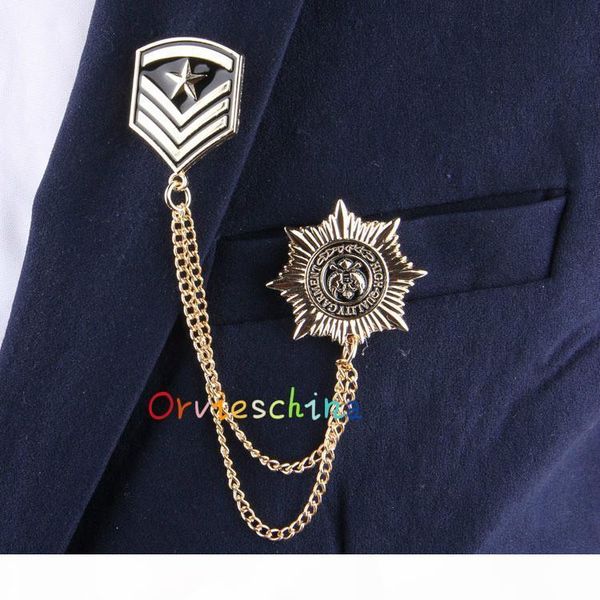 

2020 дизайнер броши европейского и американского подсолнечника броши звезда череп значок брошь контактный темно-синий костюм ювелирные издел, Gray