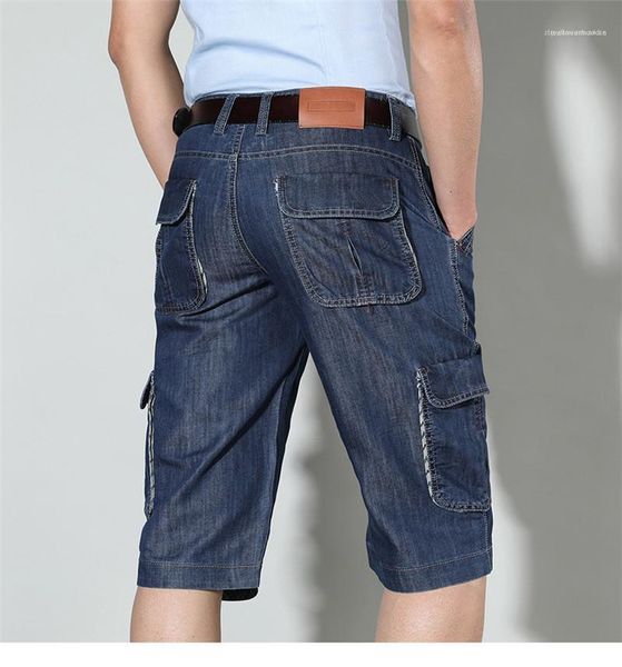

waist knee length oversize casual mens designer shorts straight extended short pants blue jeans summer mens shorts middle