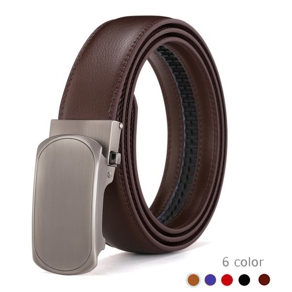 

automatic buckle belt man strap cinturones hombre 2020 new arrival designer genuine leather men belts, Black;brown