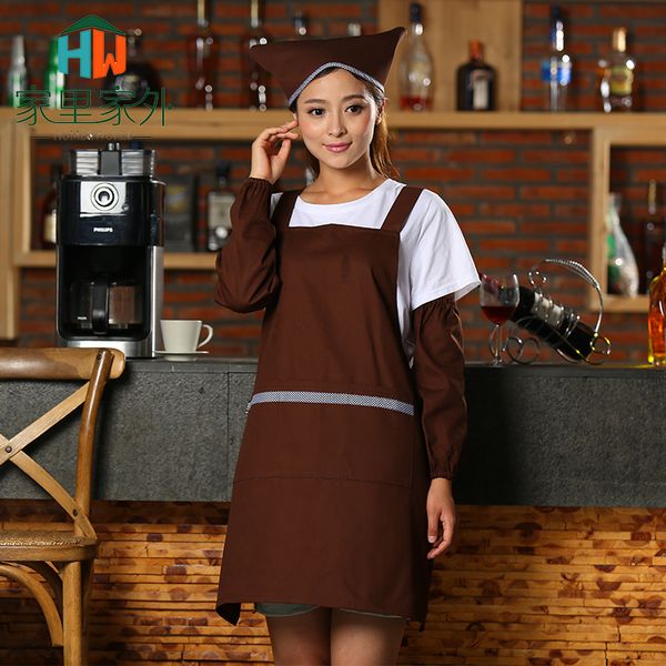 

korean fashion waterproof apron kitchen clothes smock thick custom logo