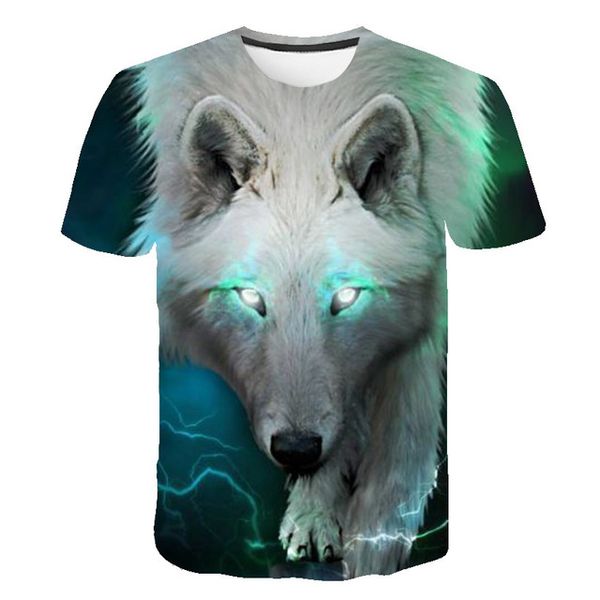 

summer animal wolf cute and 3d print shirts humor anime harajuku men clothing