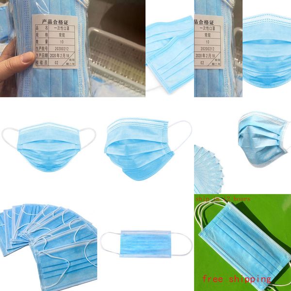 

dust layer disposable ear-loop 3 mask - proof mouth masks cover 3-ply non-woven disposable 0k0t1