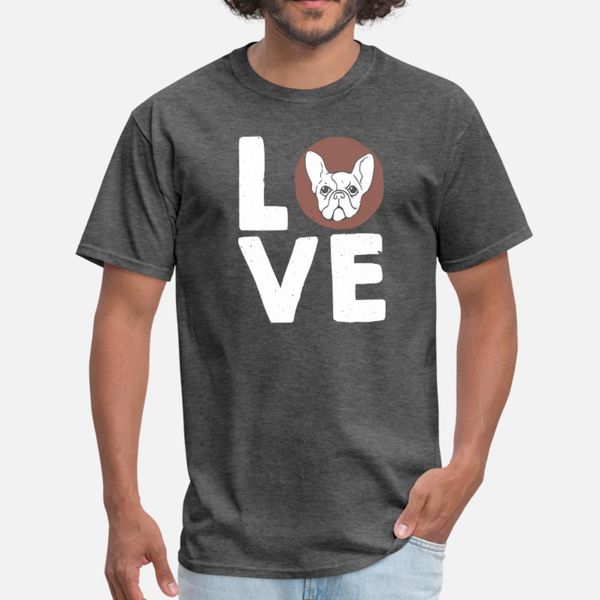 

frenchie t shirt men character 100% cotton round collar gents cute casual spring autumn formal shirt