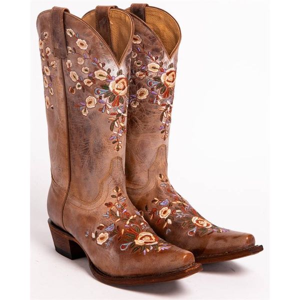 

new women boots western embroidery women boots knee high ladies sewing waterproof winter warm shoes for female, Black
