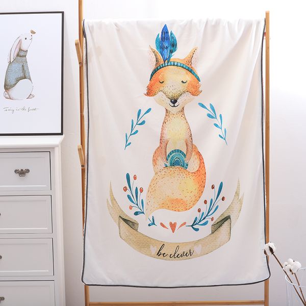 

cotton blanket autumn winter baby kid's bed cover stroller covers rocking chair blanket soft comfortable warm fox