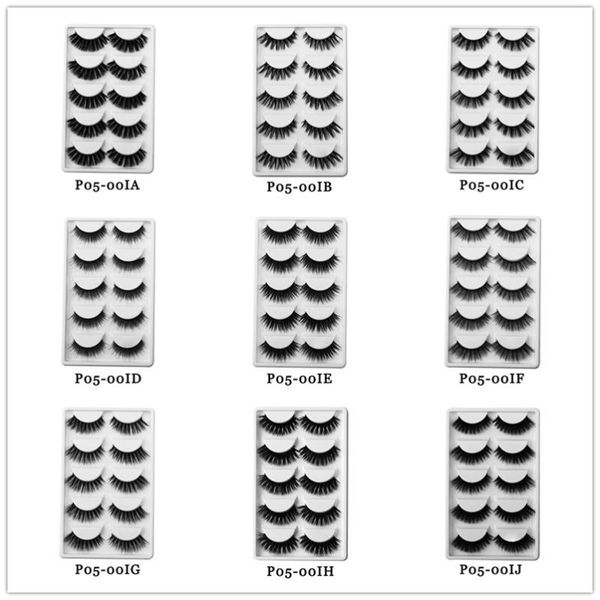 

false eyelashes 5 pairs 3d mink lashes natural volume makeup eyelash extension fake maquillaje