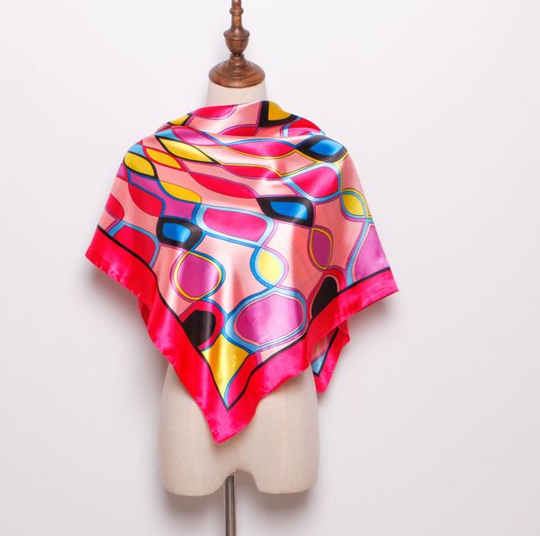 

fashion faux silk scarf picasso white key compass square scarf beach towel shading sunscreen all seasons gift scarf for women, Blue;gray