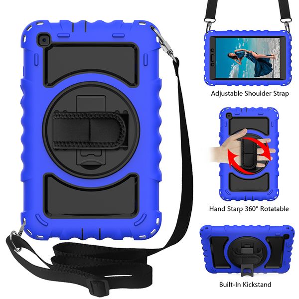 

kid safe rugged silicone case for samsung galaxy tab a 8.0 2019 t290 t295 shockproof cover with hand shoulder strap