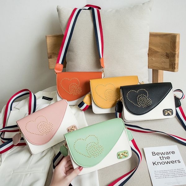 

2020 new summer women shoulder bag fashion contrast color wise strap bow phone crossbody bag shoulder messager