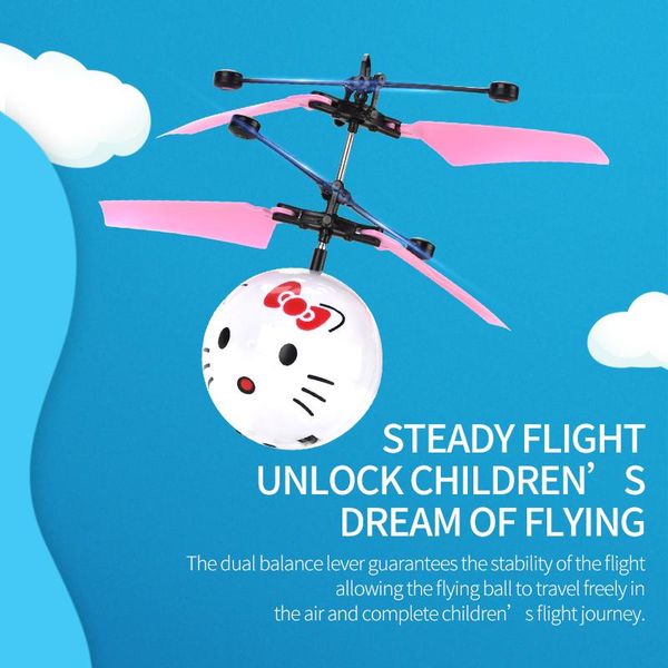 

cartoon characters gesture sensing flying ball night light flying airplane remote control children gift infrared induction drone kids toy 09