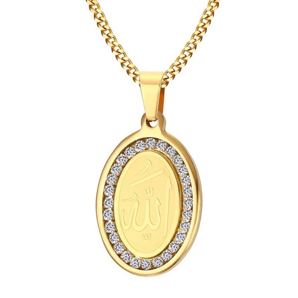 

pendant necklaces gold oval stainless steel necklace jewelry, Silver