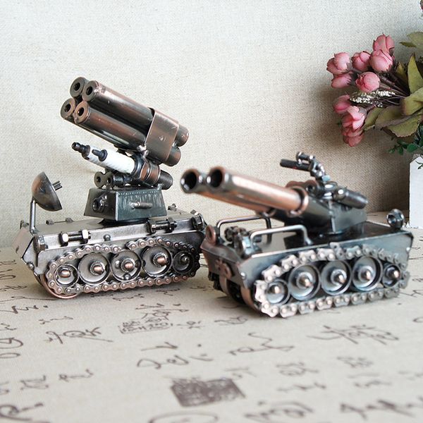 

new metal crafts strength manufacturers hand-made tank model with wheels tank t003 6