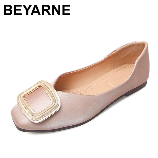

beyarne fashion women flats shoes loafers ballet shoes large size slip on lady moccasins square toe female new shallow single, Black