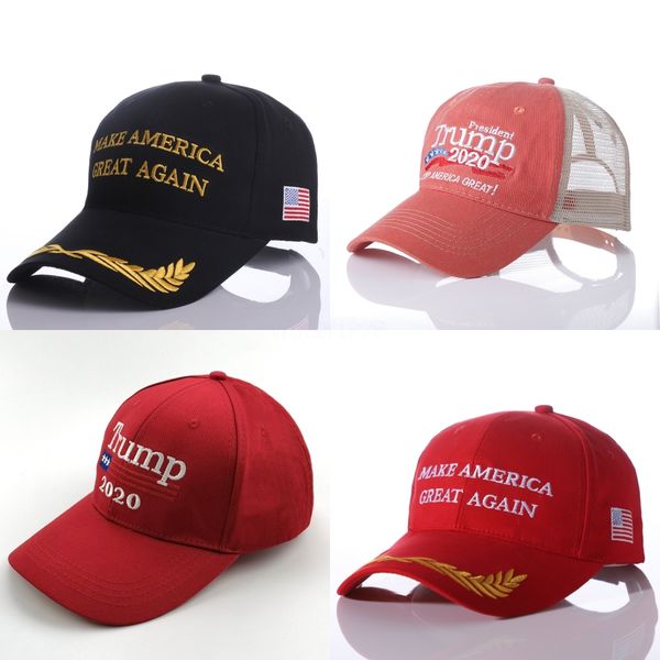 

make america great again caps donald trump 2020 slogan with usa flag cap adjustable baseball hat sports hats red blue black white grey#656, Blue;gray