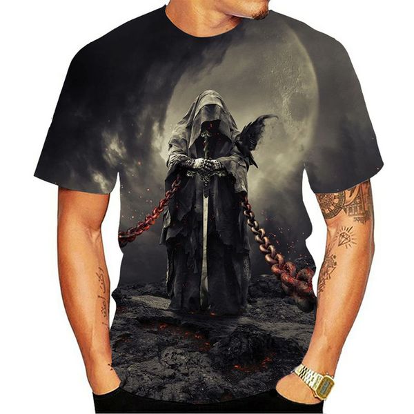 

horror t t-shirtmen'snew 3d t-shir compression punisher skull 3d print shirts comics harajuku comics men clothing