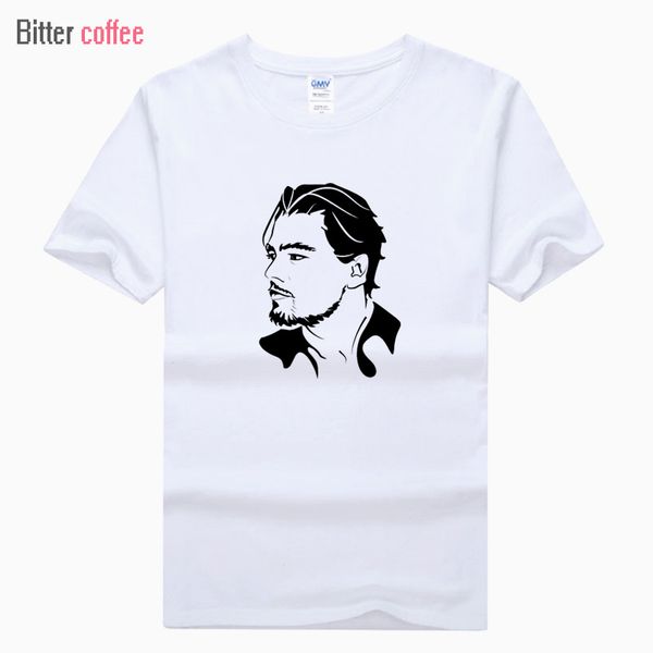 

леонардо ди каприо титаник печати tshirt оригинальный дизайн мода повседневная хлопок рубашки людей вскользь tops