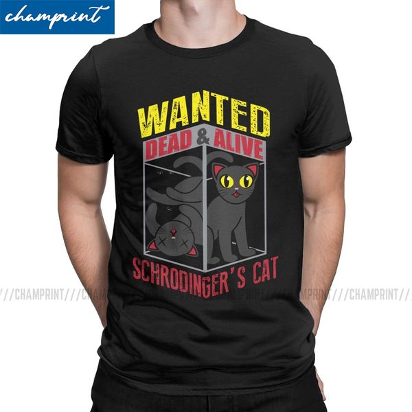 

schrodinger's cat geek physics nerd joke quantum mechanics t shirts men's t-shirt the big bang theory tee shirt plus size