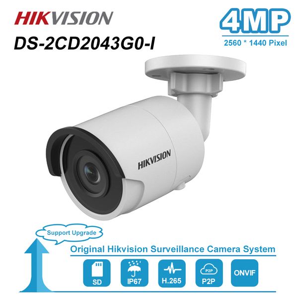 

4MP Bullet IP Camera PoE Onvif H.265+ Home/Outdoor IP67 Video Night Vision CCTV Security Surveillance DS-2CD2043G0-I