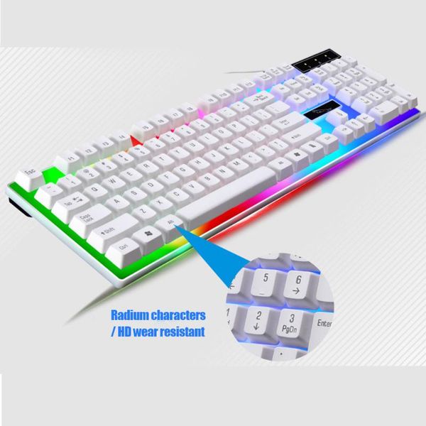 

keyboard mouse combos wired gaming and set colorful led backlit usb for lappc gamers as99