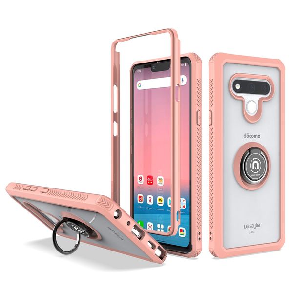 

cgjxsfor lg stylo 6 k51 for motorola moto g stylus hybrid shockproof armor magnetic 360 ring case for iphone se2 back cover d1