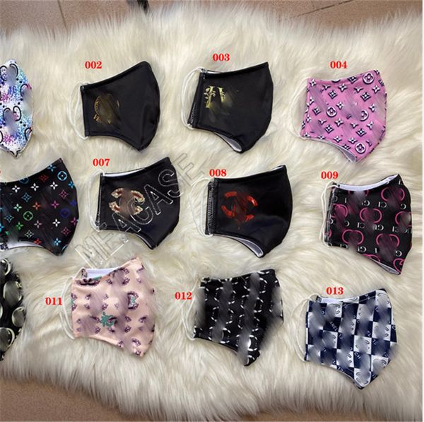 

reusable designers face masks fashion facemask washable luxurys masks women men double layers cartoon mouth cover for sports party d82403, Blue