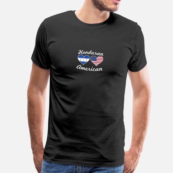 

honduran american flag hearts t shirt men personalized 100% cotton size s-3xl novelty gift casual spring autumn pictures shirt