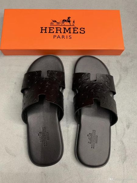 

new luxury designer mens womens summer sandals beach slide luxury slippers ladies designer shoes print leather flowers bee 36-46 with box-32, Black