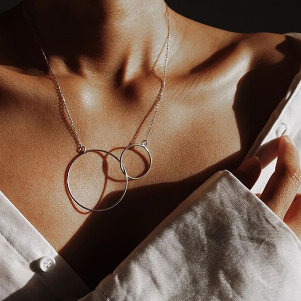

kpop long lasso necklace ladies simple necklace, Silver