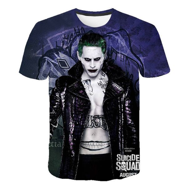 

suicide squad womens mens harley quinn the joker man black red 3d print shirts kawaii aesthetic graphic men clothing