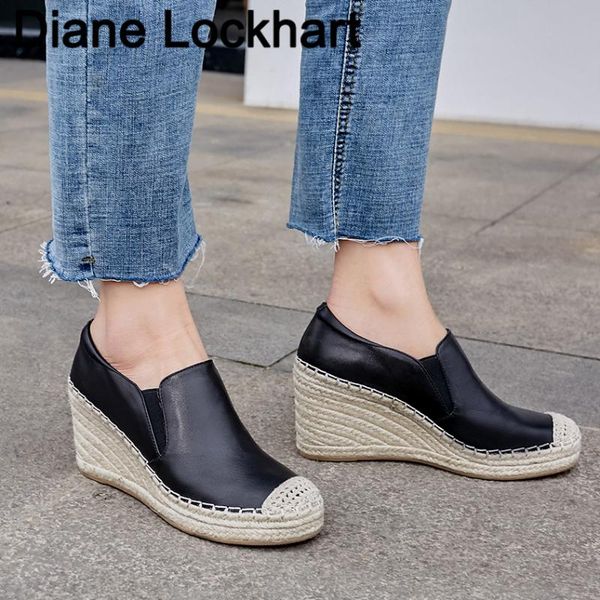

women's flax wedges shoe ladies platform high heels roman mixed colors pumps chaussures feminina casual shoes spring autumn new, Black