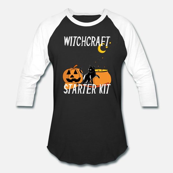 

witchcraft starter kit cat witch funny design for t shirt men knitted short sleeve crew neck homme loose new style spring novelty shirt