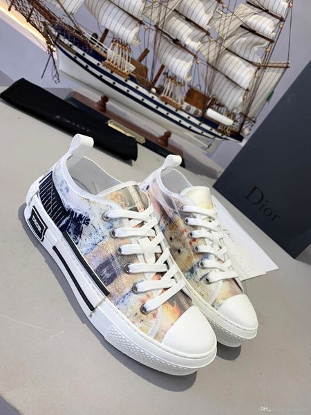 

new men's and women's casual sports shoes, fashionable letter high-shoes. comfortable breathable belt box multiple colors, Red;white