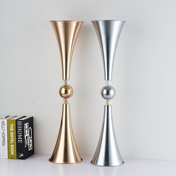 

vases metal candle holders candlesticks wedding centerpieces event flower road lead home decoration 10 pcs/ lot