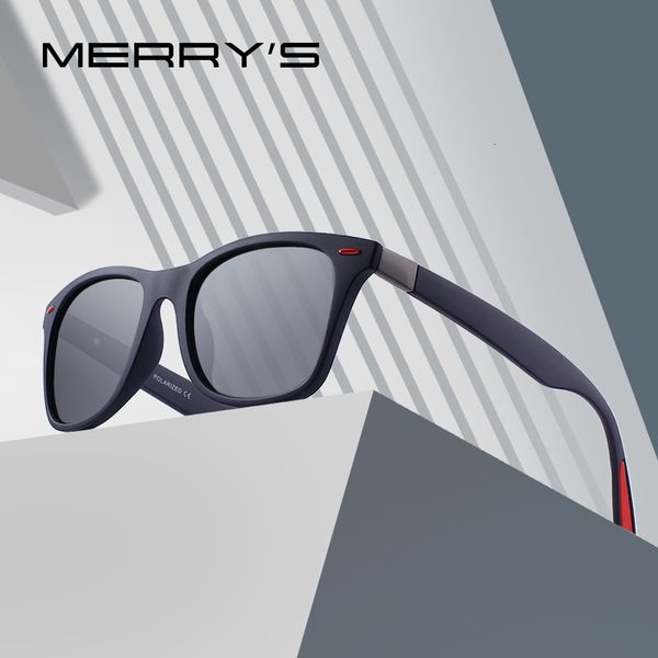

merrys men women classic retro rivet polarized sunglasses lighter design square frame 100% uv protection s8508 plrr, White;black
