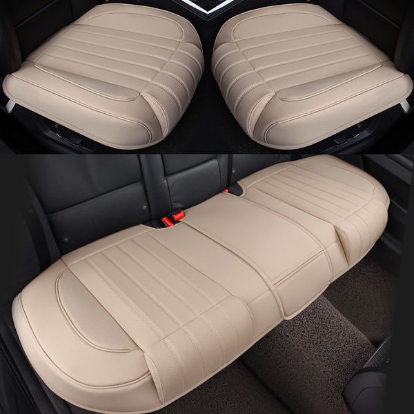 

3d pu leather car seat covers auto seat cushion mat breathable car front rear back cover universal accessories