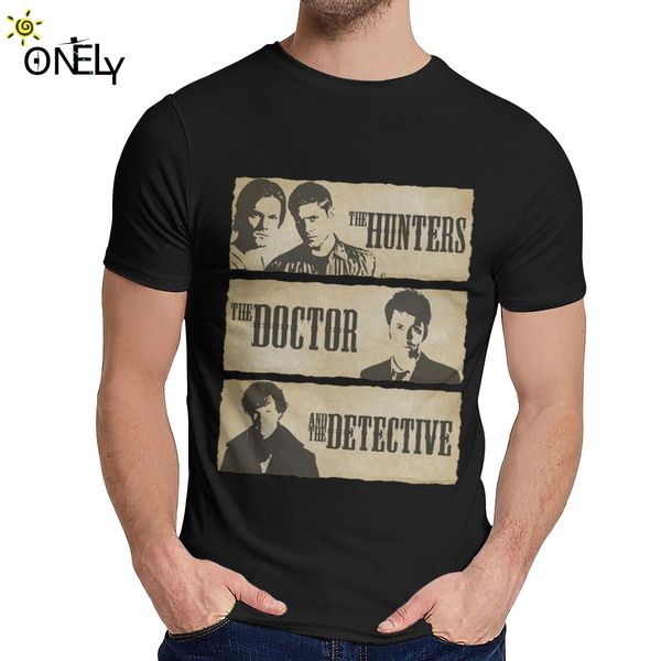 

t shirt the hunters the doctor and the detective soft novelty man's o-neck harajuku streetwear tee shirt