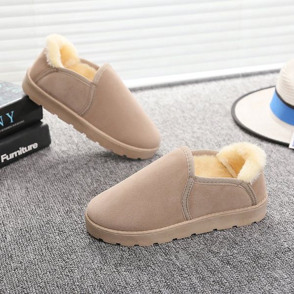 

sunny everest winter women boots cotton shoes fur snow boots short tube low-thickening warm pea shoes size36-40, Black
