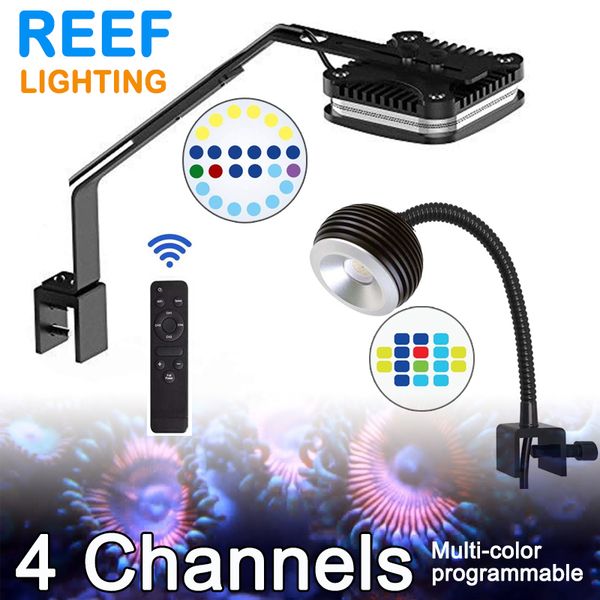 

asta 20 pixie 30 wireless remote control dimmable led lights aquarium lighting nano fish tank light for saltwater seawater marine coral reef