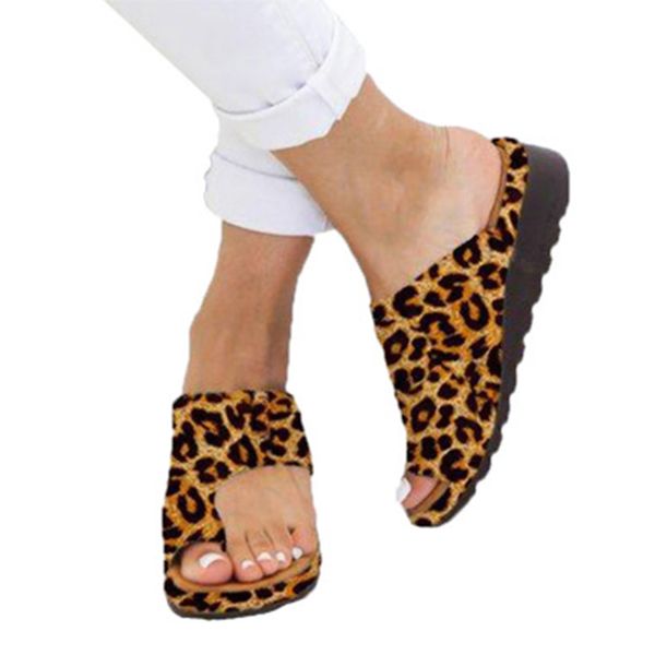 

women leopard slippers summer woman flip flops ladies fashion beach casual shoes female open toe comfortable footwear plus size, Black