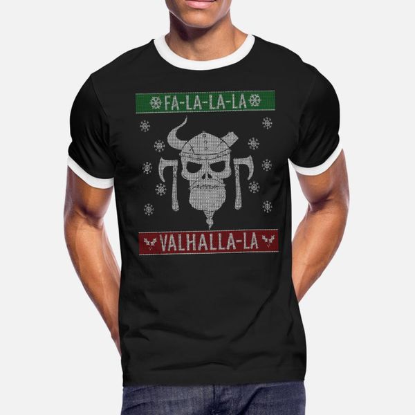 

ugly christmas sweater viking valhalla christmas t shirt men printed short sleeve round neck clothes cute casual summer style natural shirt