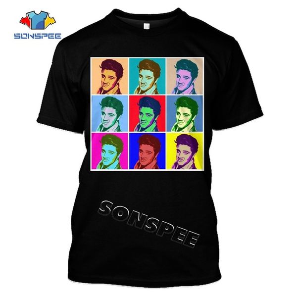 

elvis presley the king men summer homme pullover 3d print shirts comics comics hentai men clothing