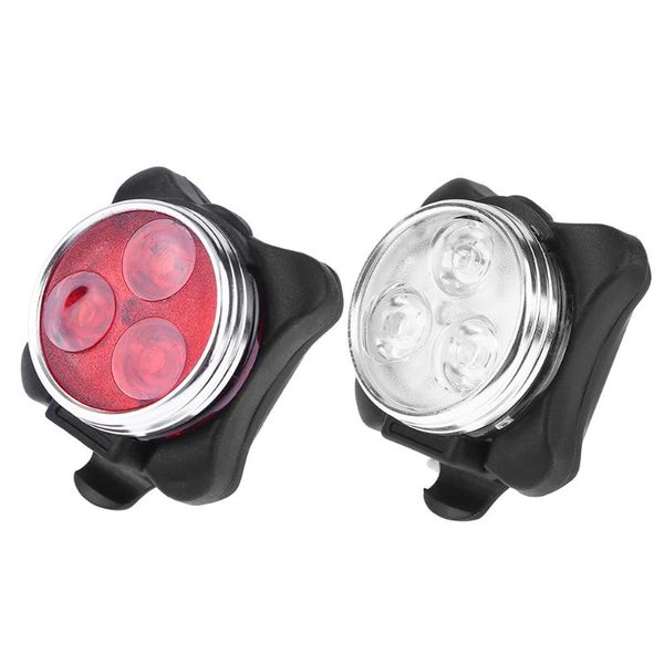 

2x 4 modes bike led headlight multi-functional practical convenient rear lights bicycle front taillight
