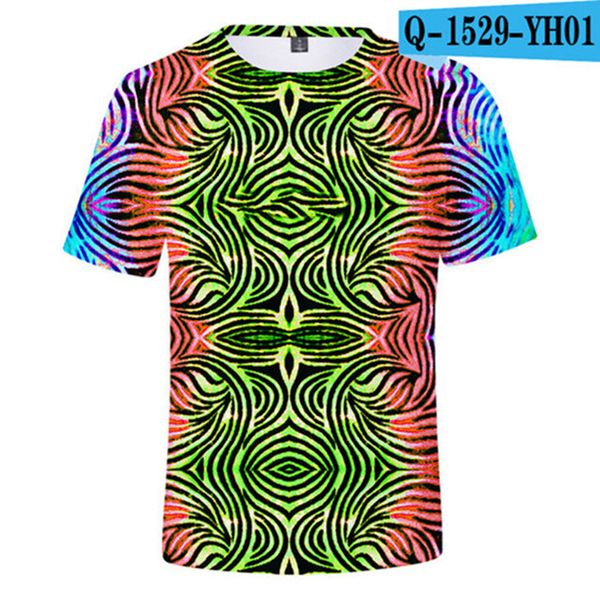 

3d tie dye flashbacks boys girls colorful psychedelic printed 3d print shirts horror graphic comics men clothing