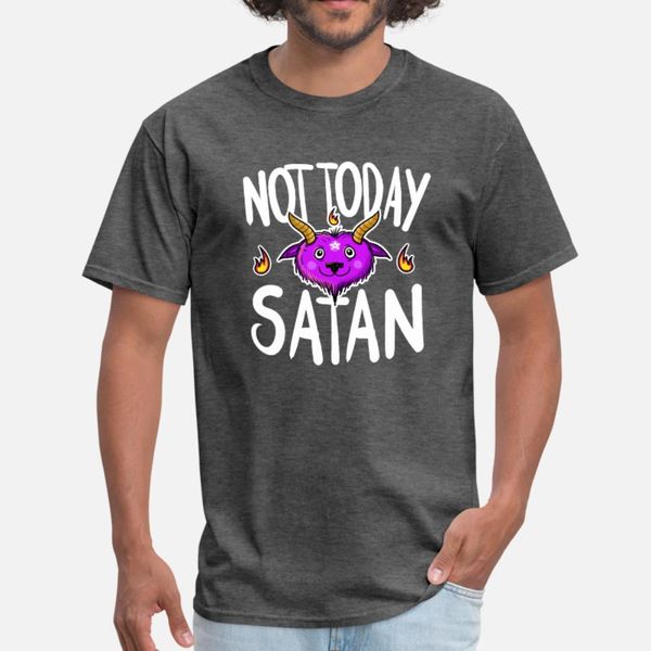 

not today satan funny atheist baphomet gift idea t shirt men customize short sleeve plus size 3xl trend cute building summer style shirt