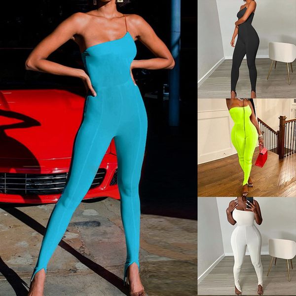 

gym clothing 2021 white one shoulder bodycon matching sets women sporty casual skinn two piece outfits sleeveless and side slit pants, White;black
