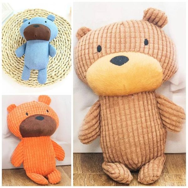 

plush dog toy small bear doll vocal molars bite kid baby toys pet supplies blue orange 8 5yc c1