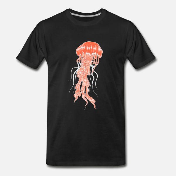

jellyfish t shirt men designer 100% cotton size s-3xl letter graphic comical summer unique shirt