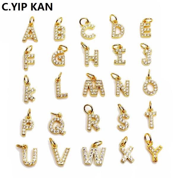 

popular among women selling micro zircon 26 first letter pendant diy bracelet necklace anklet pendant accessories flexible open ring, Silver