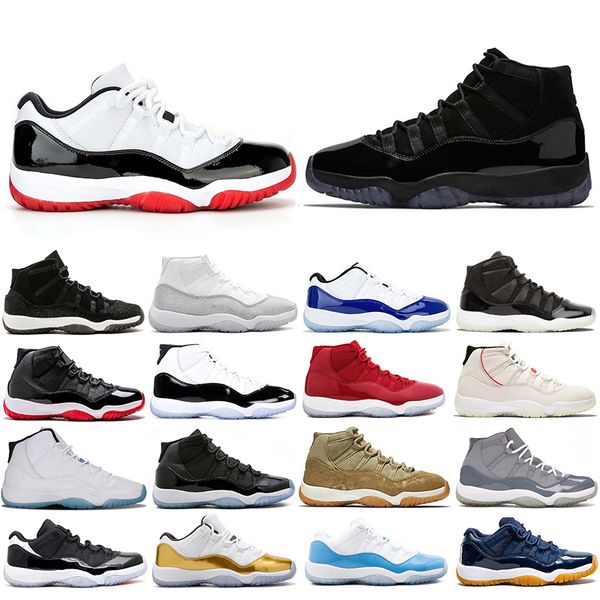 

new classic white bred 11 chaussures concord 45 basketball shoes metallic silver cap and gown gamma 11s women mens trainers sports sneakers