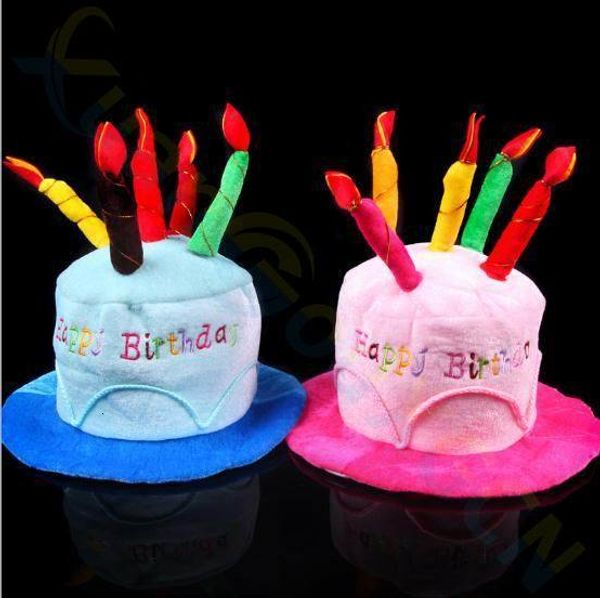 

halloween christmas decoration kids birthday caps hat with cake candles festival birthday party costume headwear